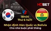 Nhận định bóng đá Hàn Quốc vs Bolivia: Cuộc chiến quyết định cho World Cup 2026
